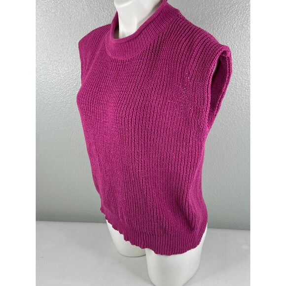 New In Collection Women Small Pink Franchesca Knit Vest Sweater Sleeveless NWT - Picture 4 of 9